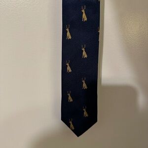 J. Crew 100% Silk Dog Antlers Christmas Tie